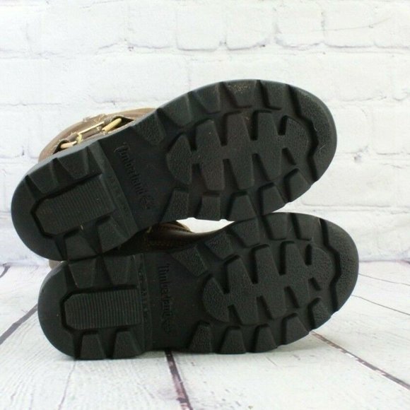 Timberland Brown Leather Pull On Mid Calf Harness Boots Size 13 - Picture 9 of 9